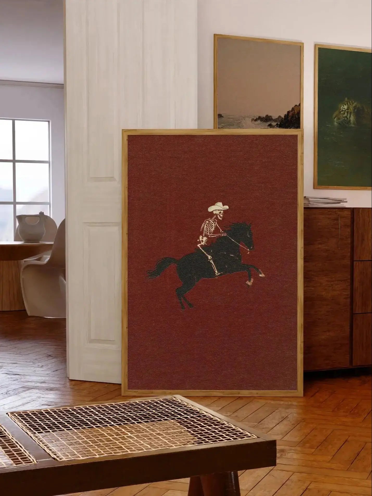 Western Skeleton Cowboy Print