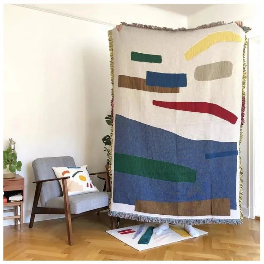 Interlude Geometric Woven Throw