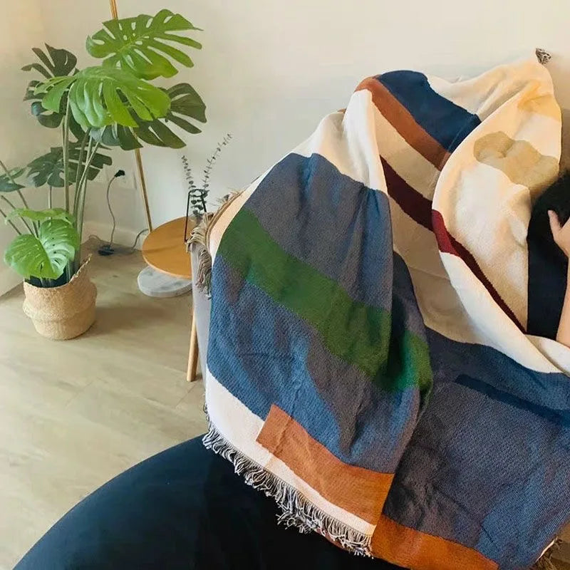 Interlude Geometric Woven Throw