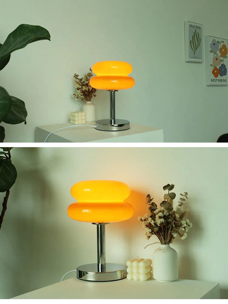 Macron light on a wooden table