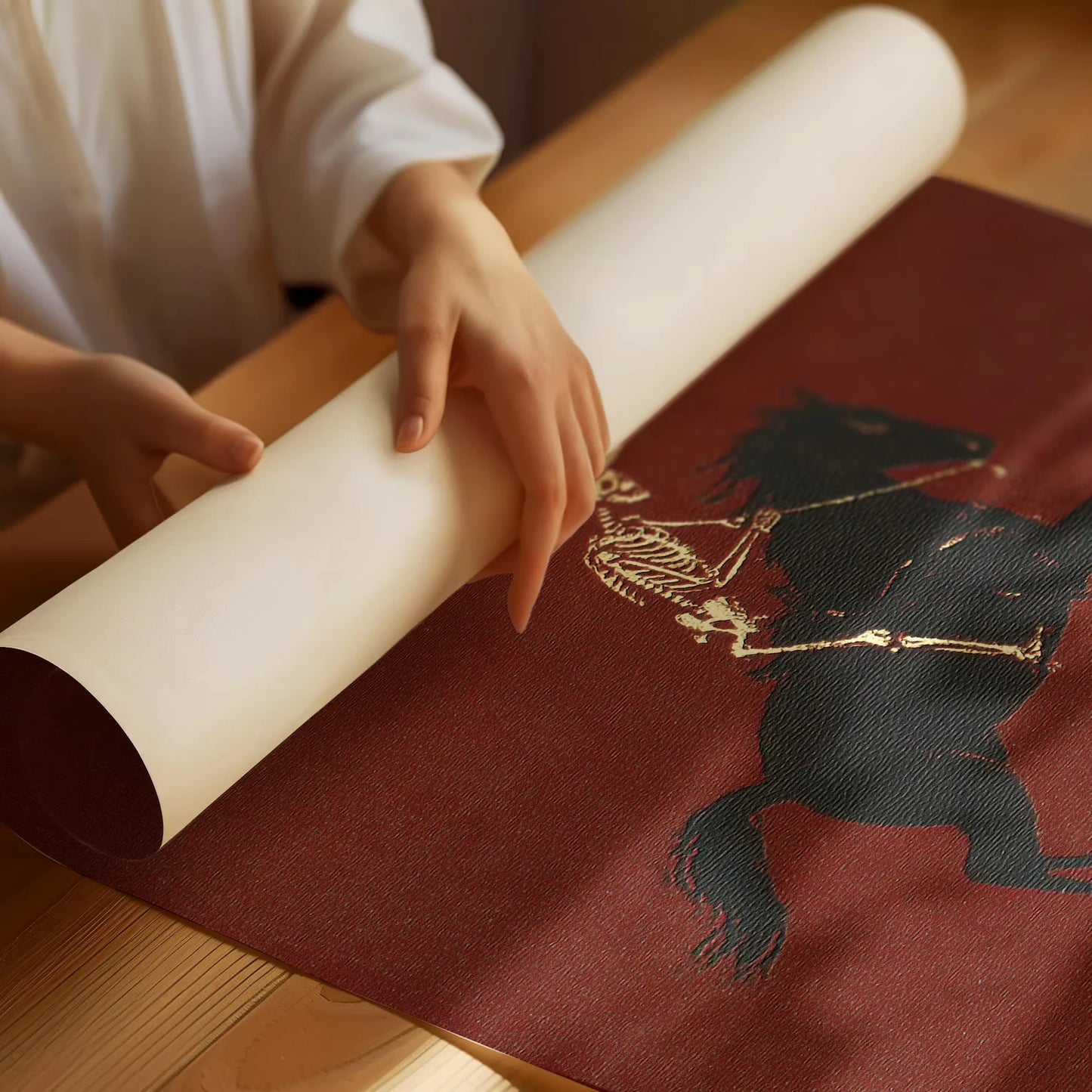 Western Skeleton Cowboy Print