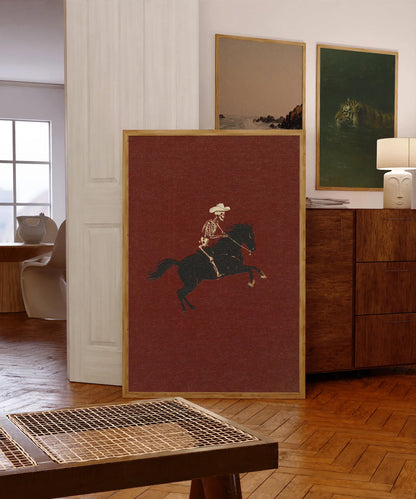 Western Skeleton Cowboy Print