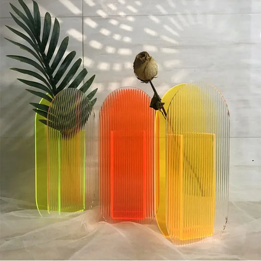 A collection of vases on white backdrop 