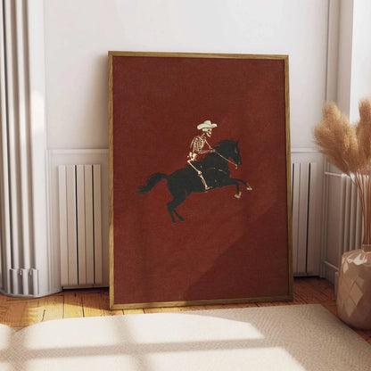 Western Skeleton Cowboy Print
