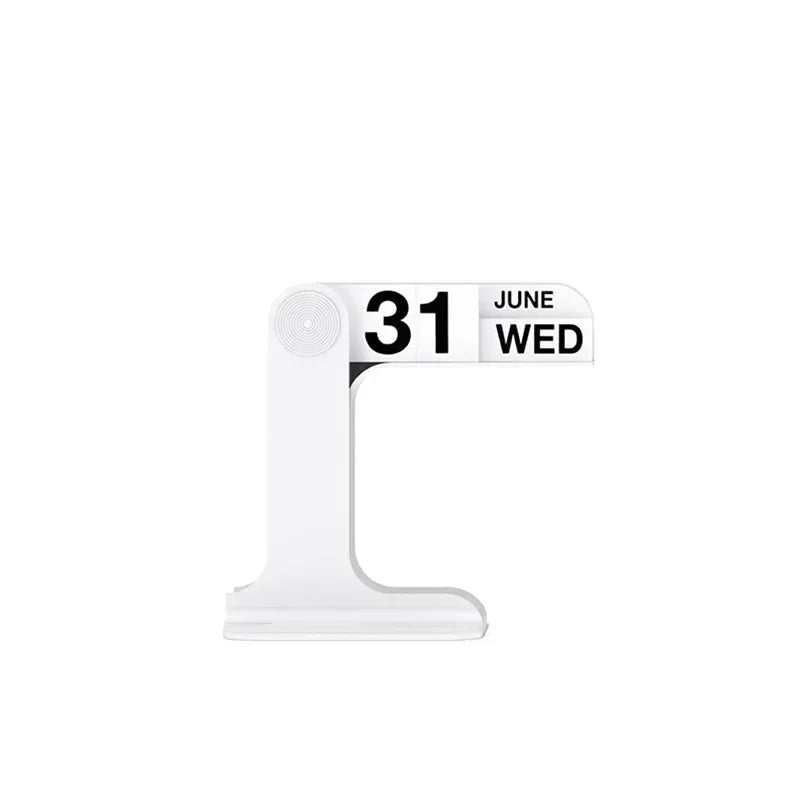 White desk calendar with dimensions on a white background