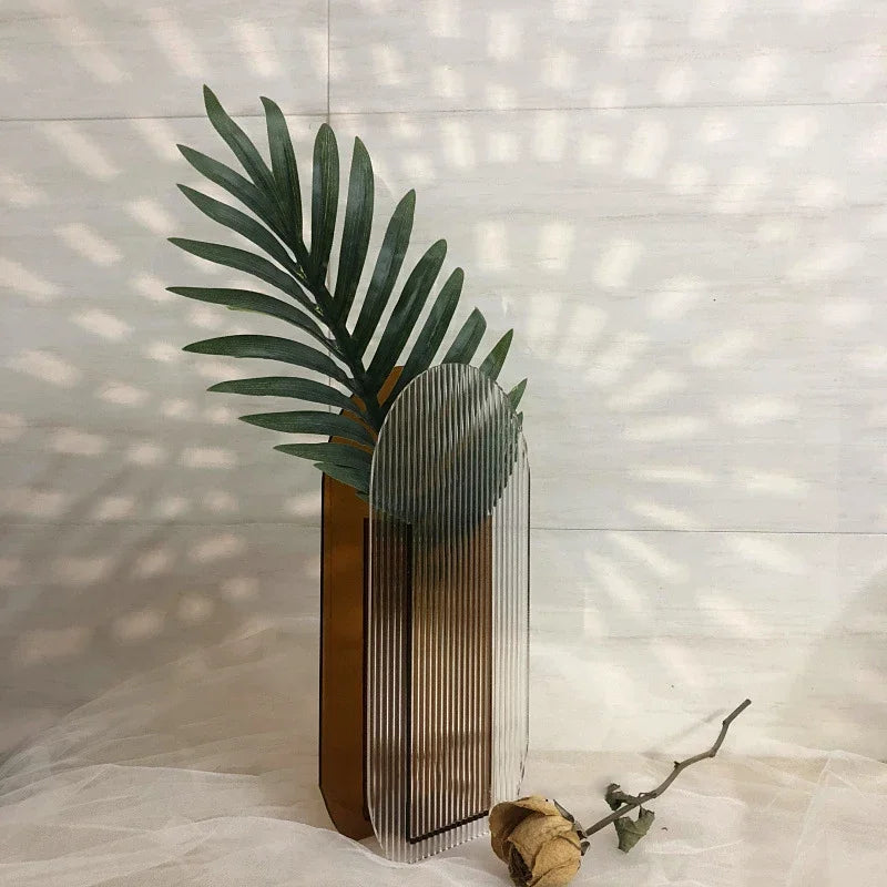  Brown vase on white backdrop 