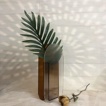  Brown vase on white backdrop 