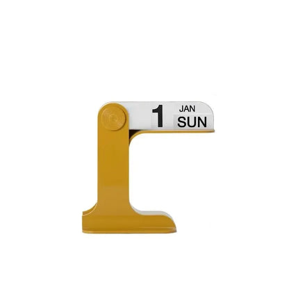 Yellow calendar with a date label on a white background