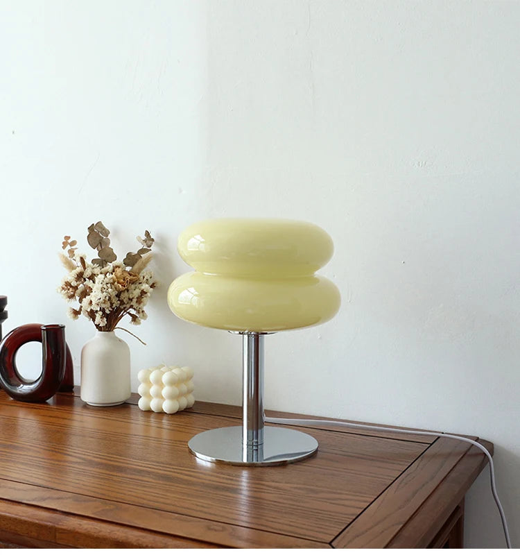 Macron light on a wooden table